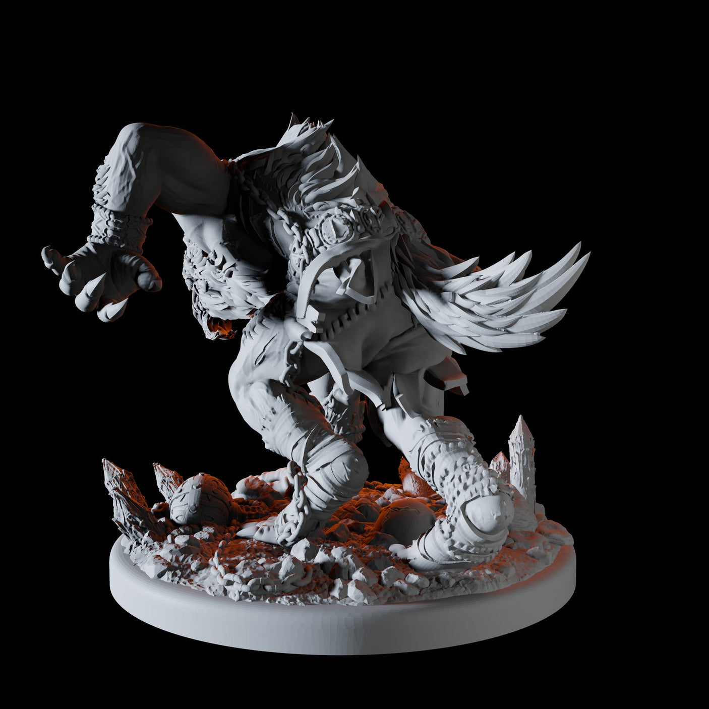 Stalking Werewolf Miniature for Dungeons and Dragons, Pathfinder or other TTRPGs