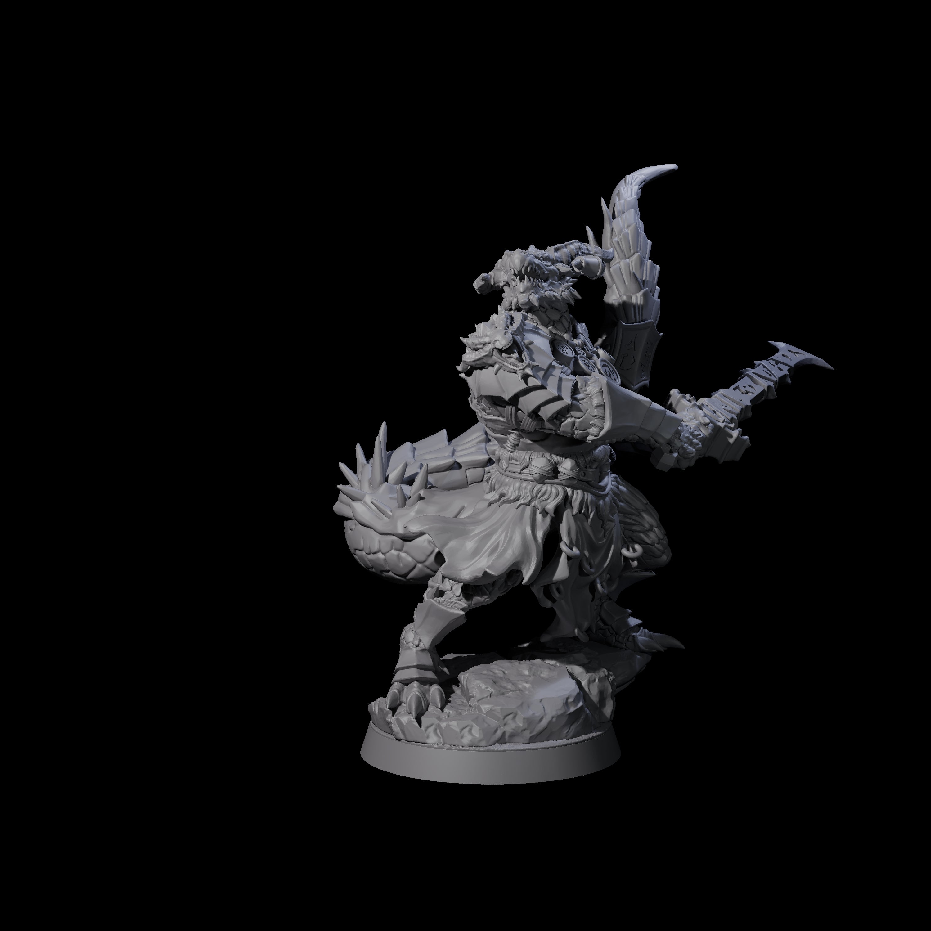 Stalking Winged Dragonborn Battlemaster Miniature for Dungeons and Dragons, Pathfinder or other TTRPGs