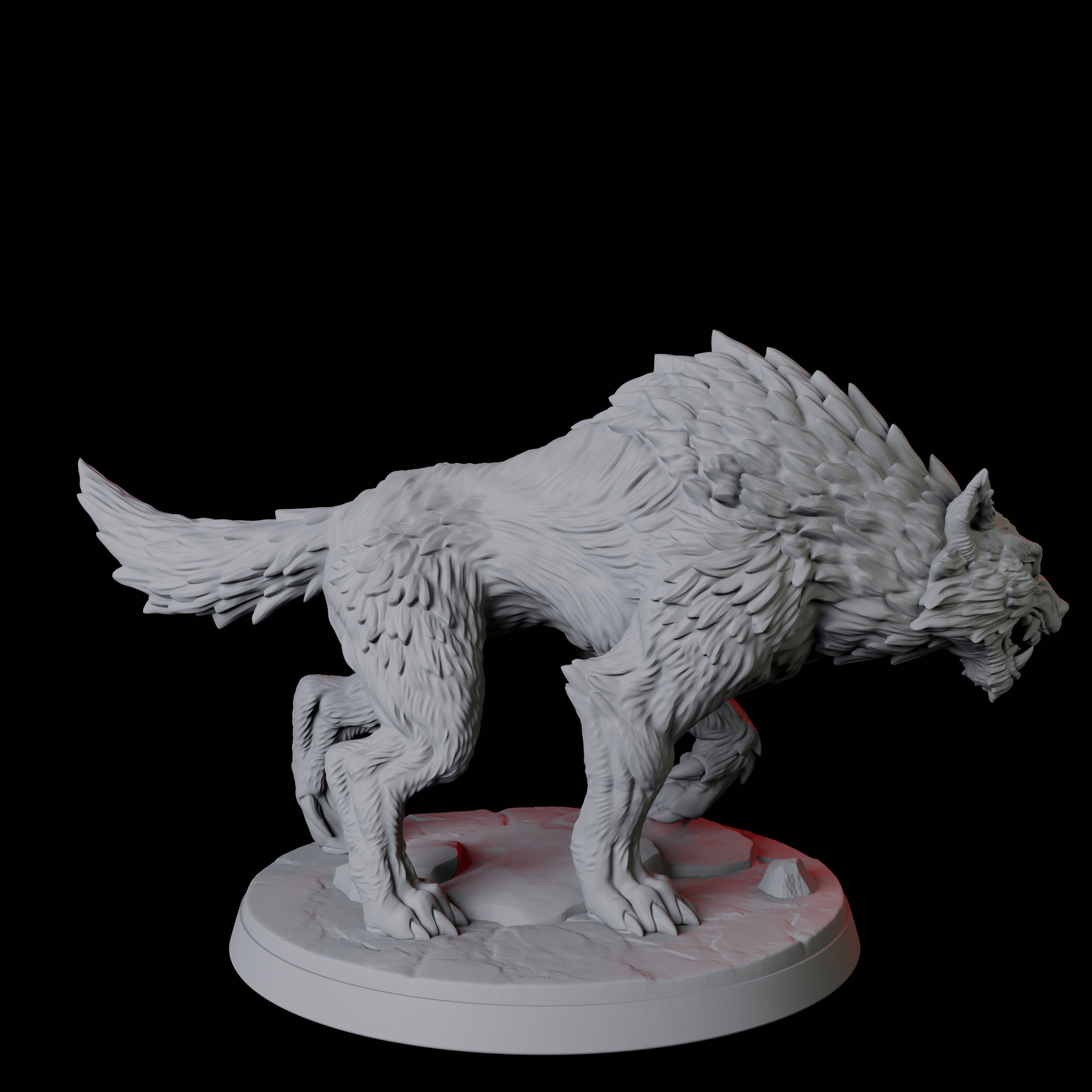 Stalking Wolf B Miniature for Dungeons and Dragons, Pathfinder or other TTRPGs