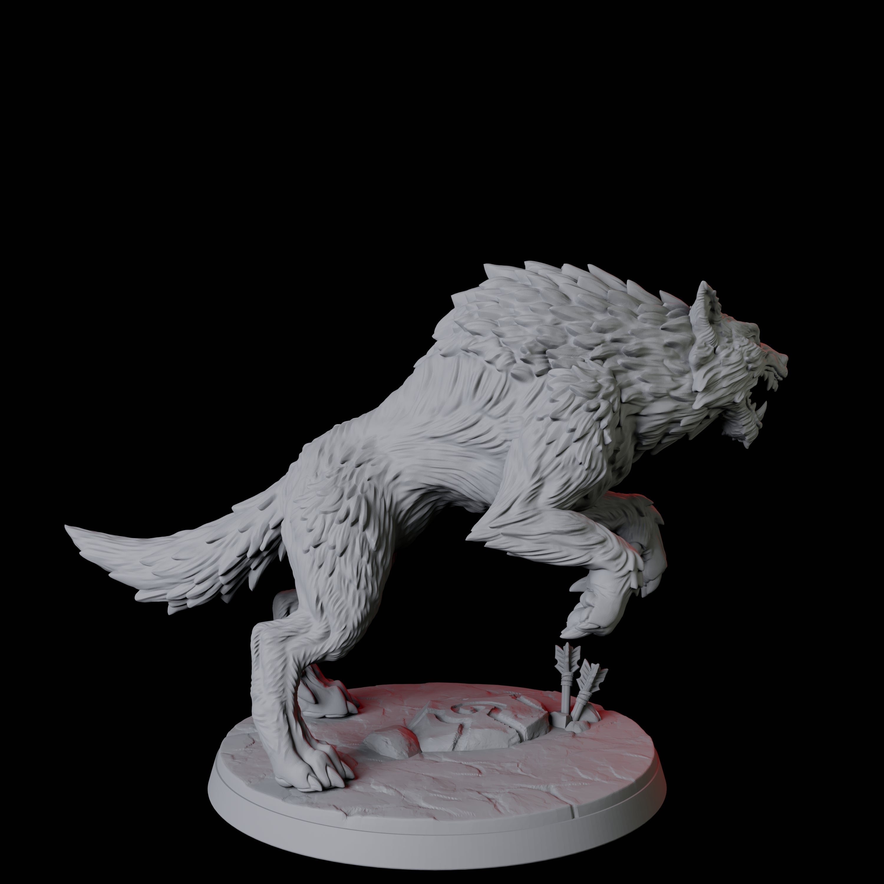 Stalking Wolf C Miniature for Dungeons and Dragons, Pathfinder or other TTRPGs