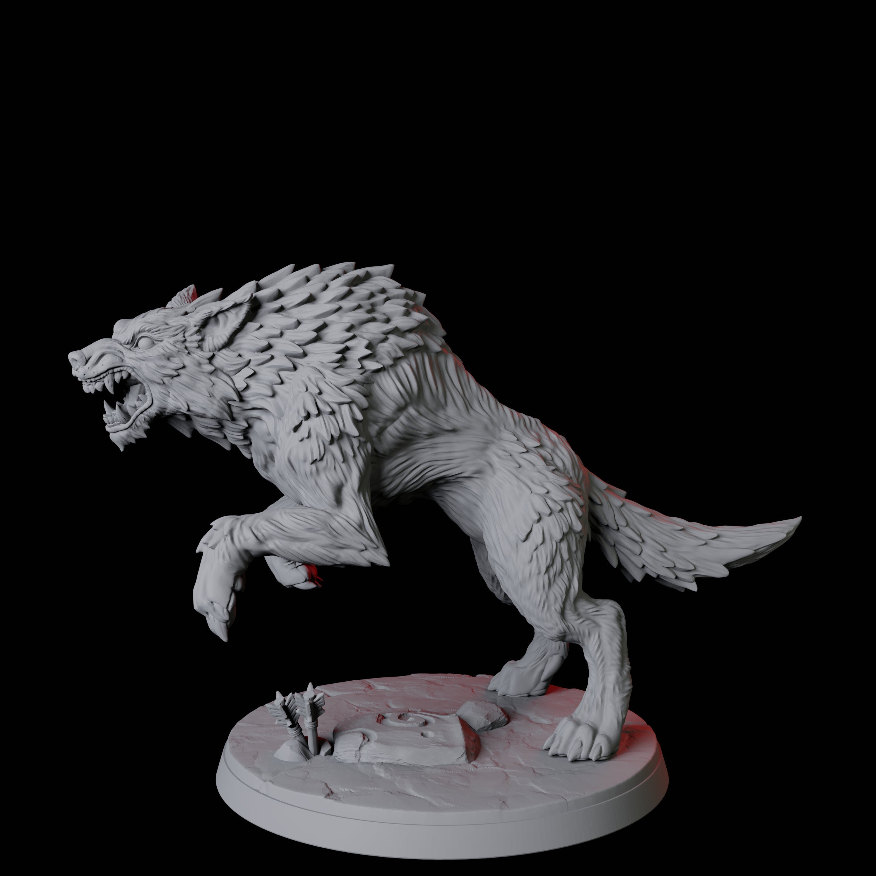 Stalking Wolf C Miniature for Dungeons and Dragons, Pathfinder or other TTRPGs