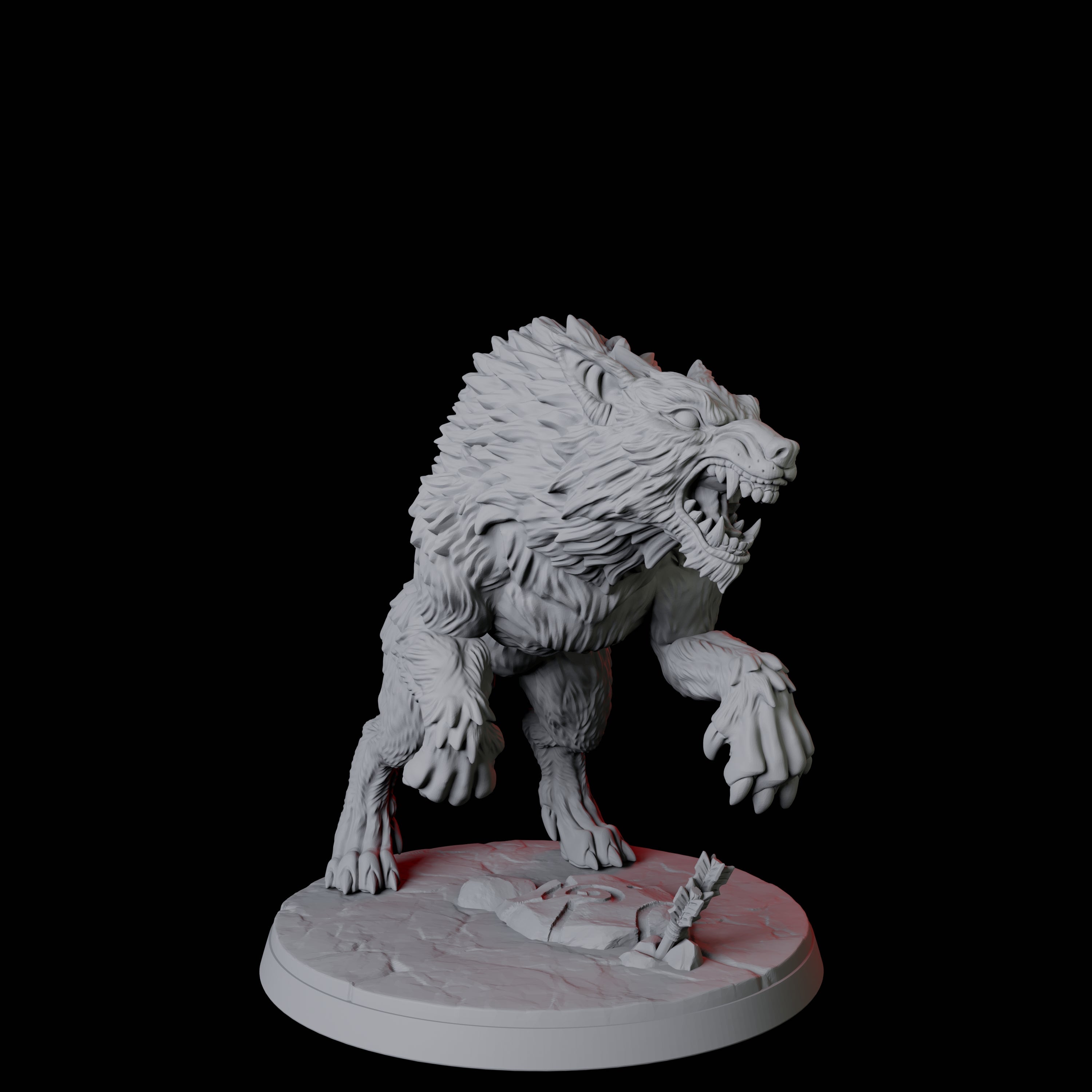 Stalking Wolf C Miniature for Dungeons and Dragons, Pathfinder or other TTRPGs