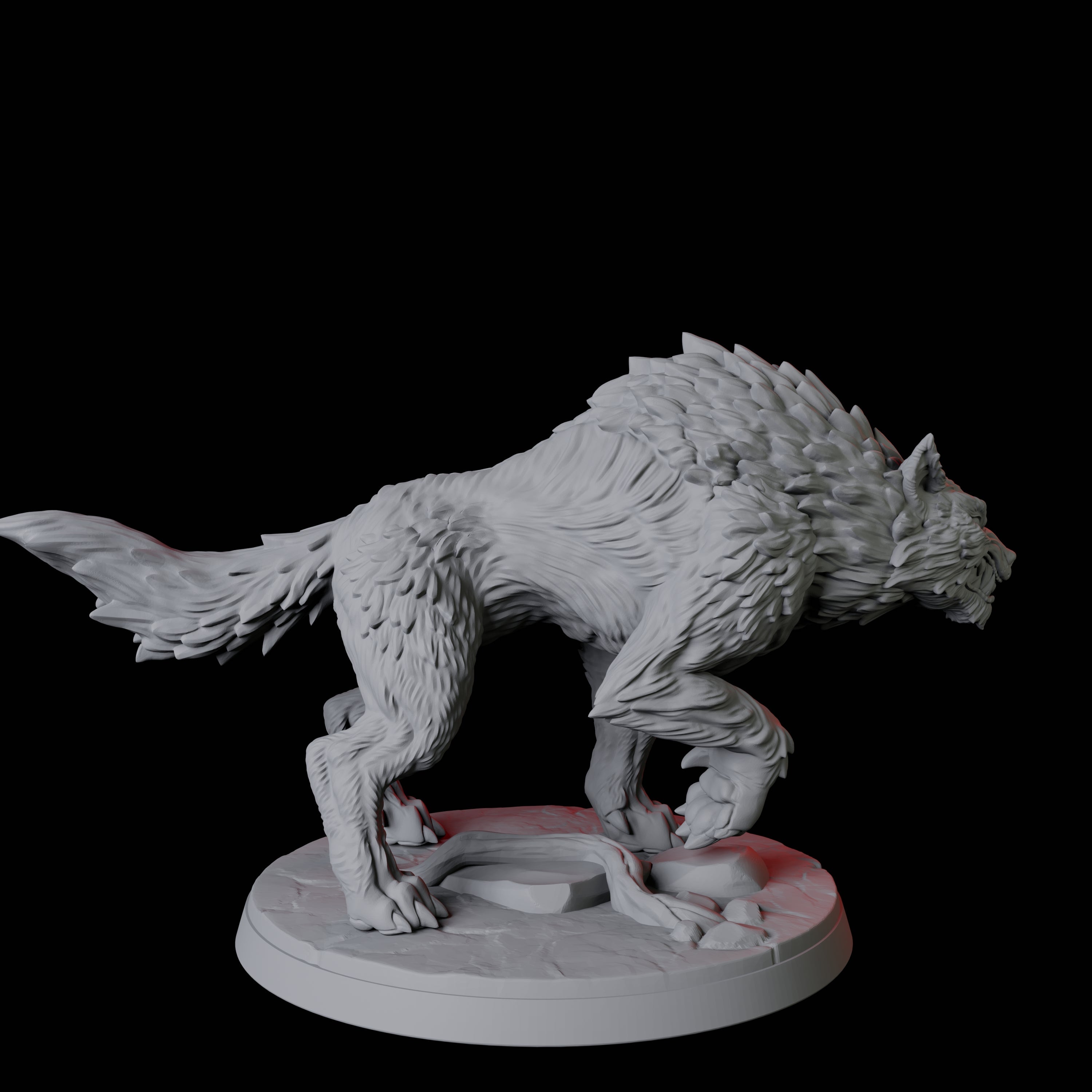 Stalking Wolf D Miniature for Dungeons and Dragons, Pathfinder or other TTRPGs