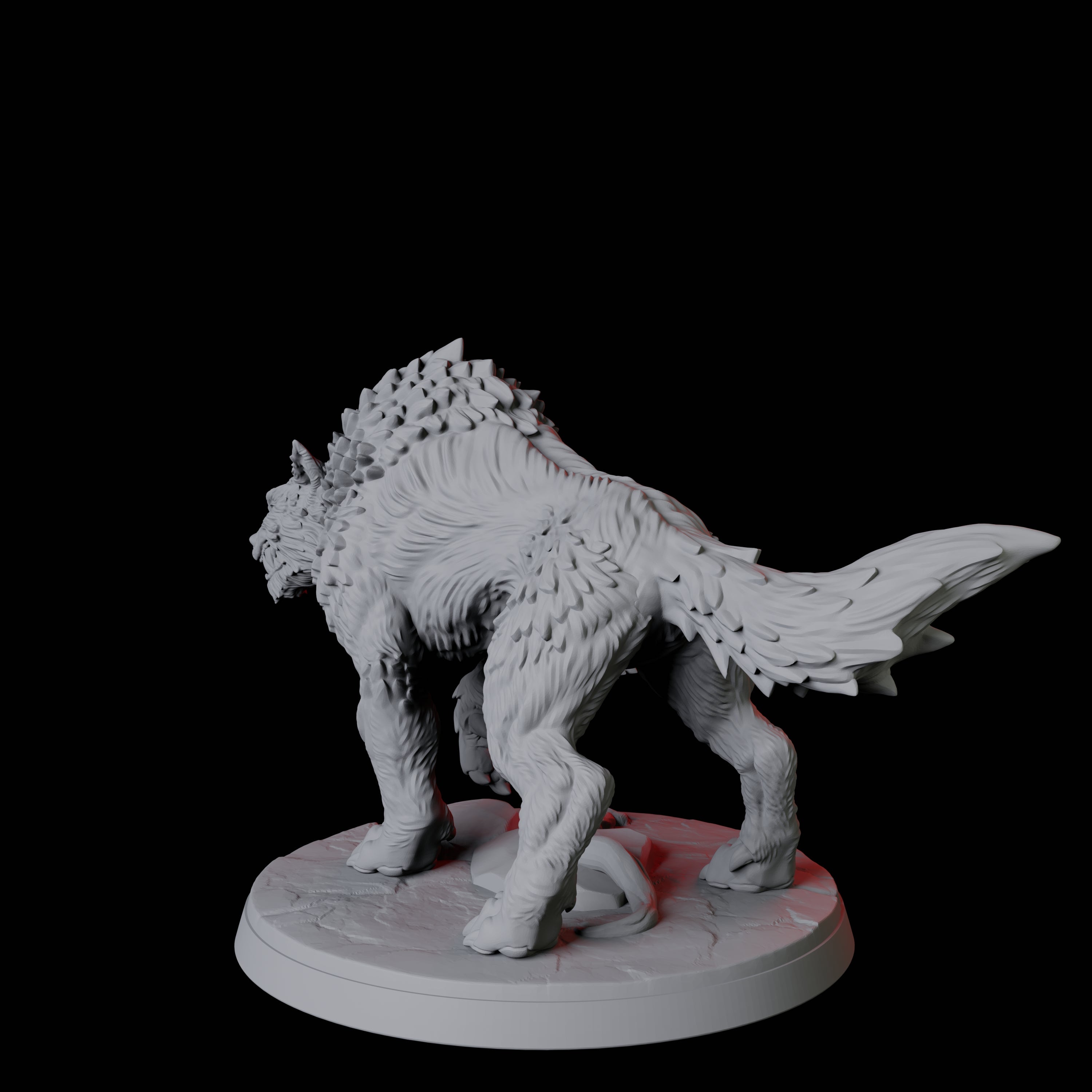 Stalking Wolf D Miniature for Dungeons and Dragons, Pathfinder or other TTRPGs