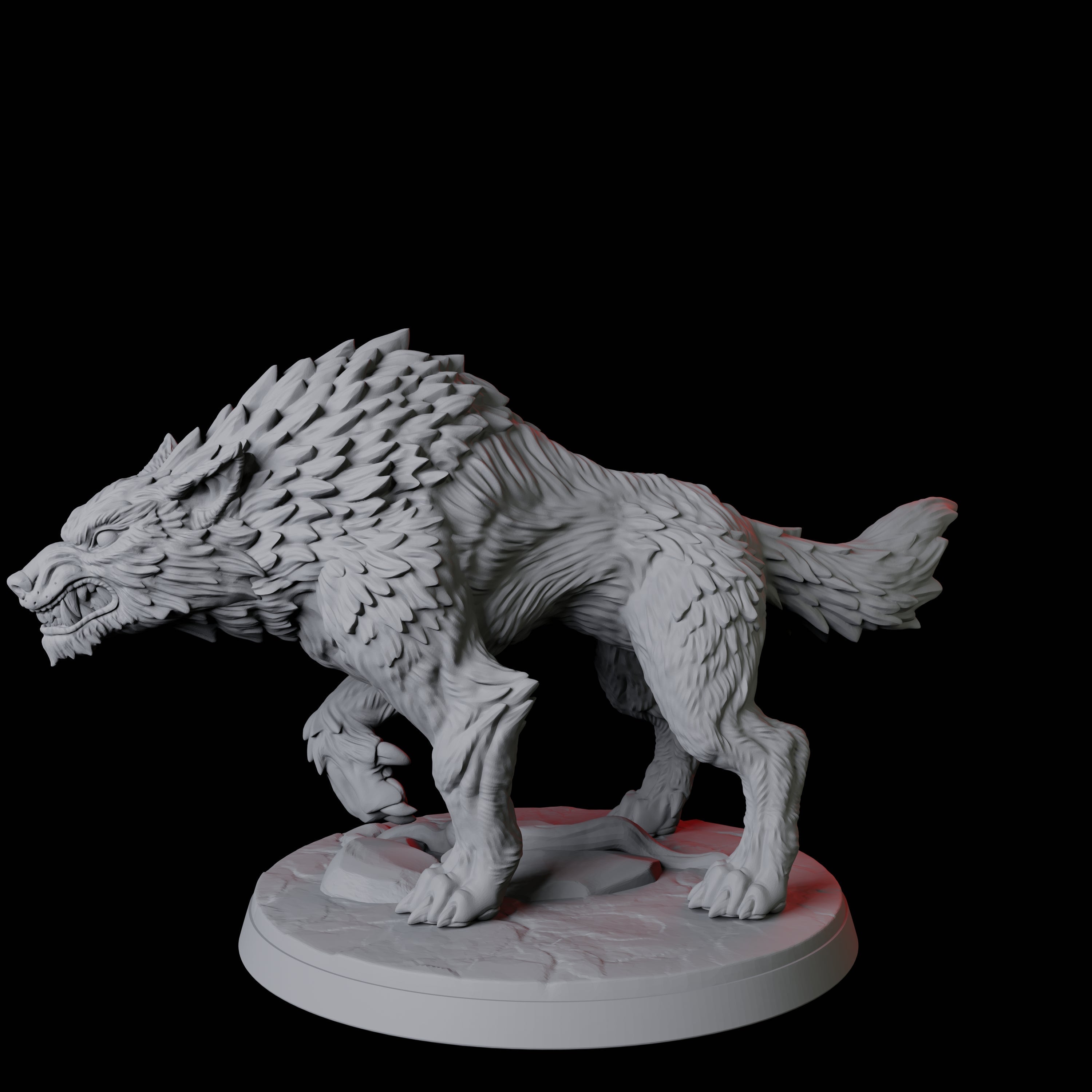 Stalking Wolf D Miniature for Dungeons and Dragons, Pathfinder or other TTRPGs