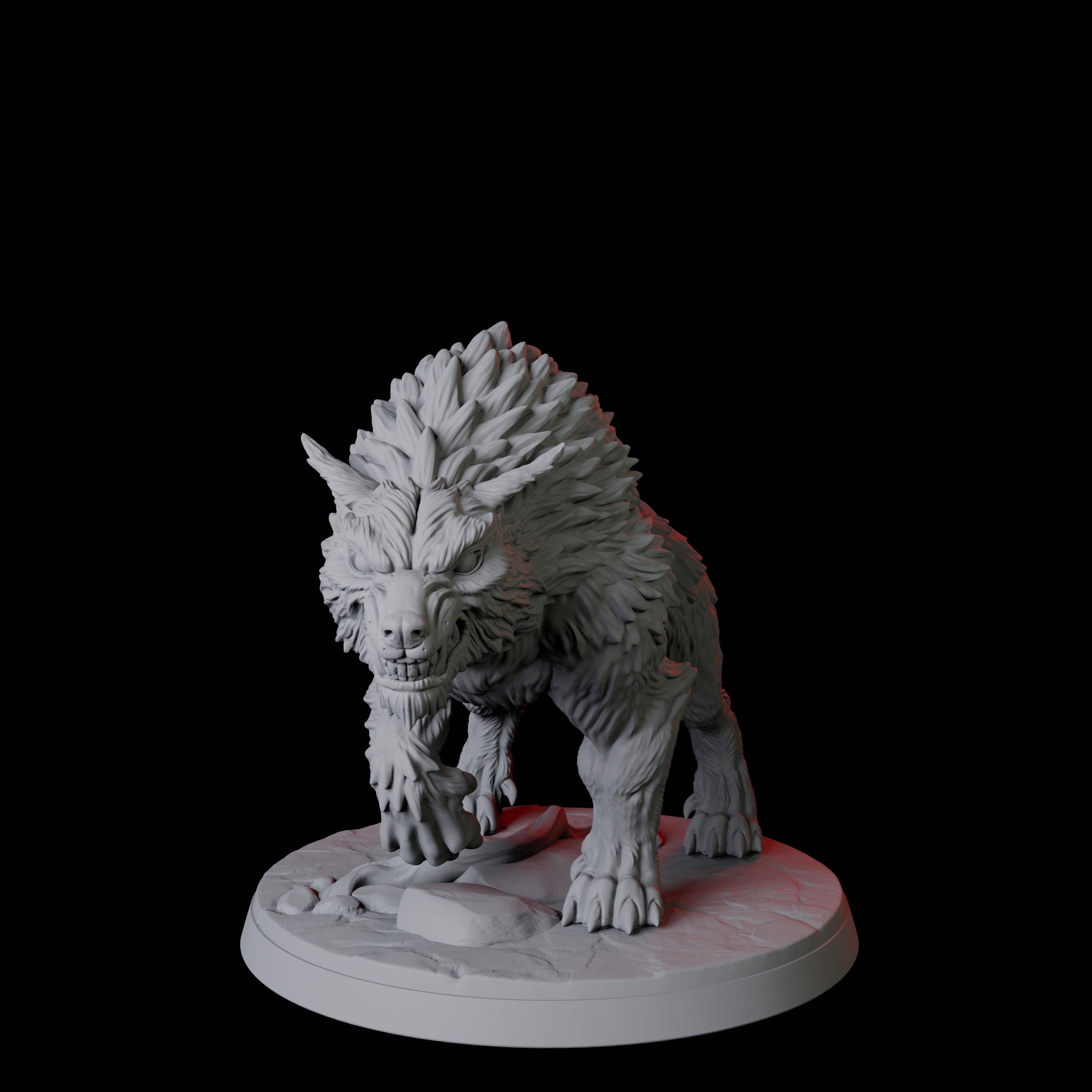 Stalking Wolf D Miniature for Dungeons and Dragons, Pathfinder or other TTRPGs