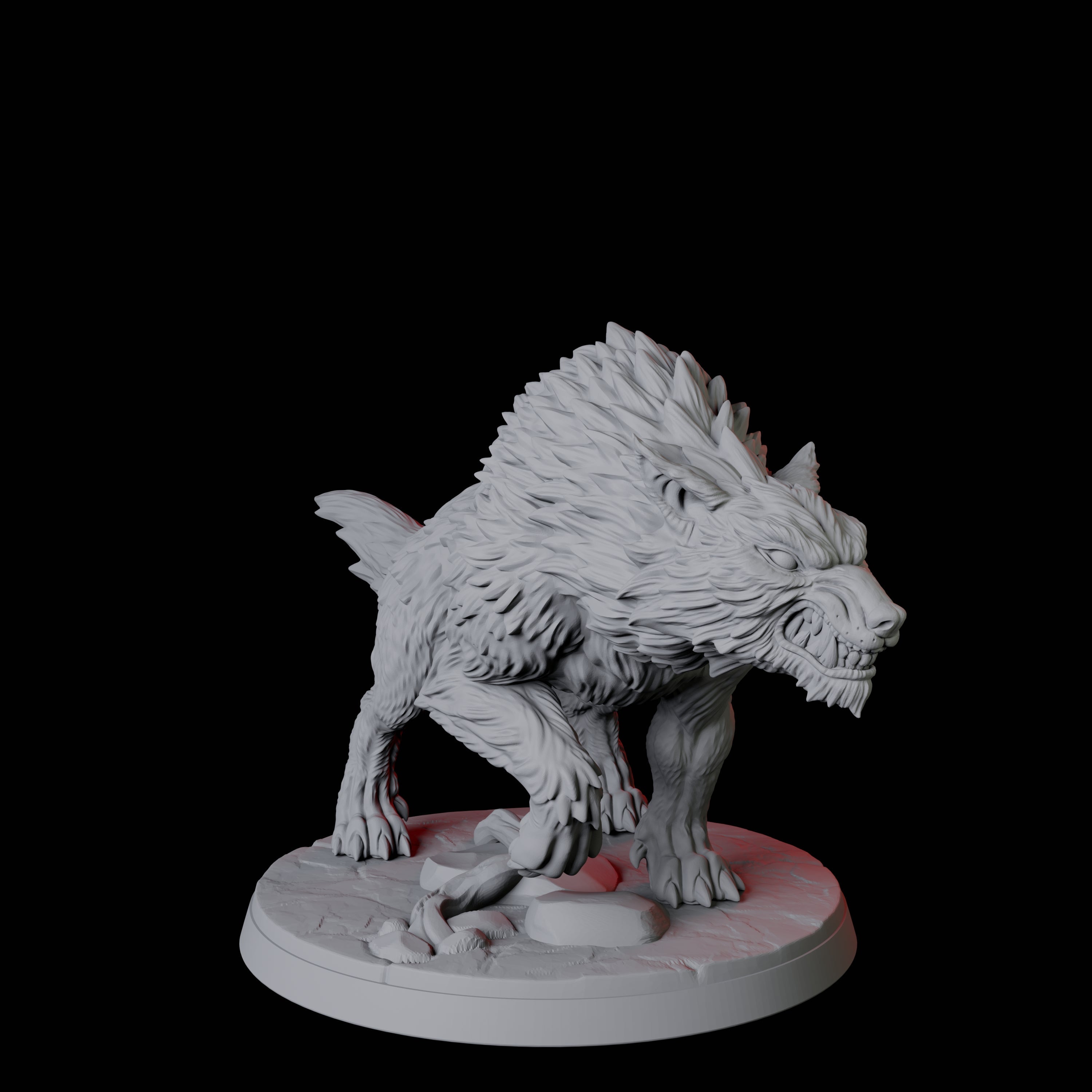 Stalking Wolf D Miniature for Dungeons and Dragons, Pathfinder or other TTRPGs