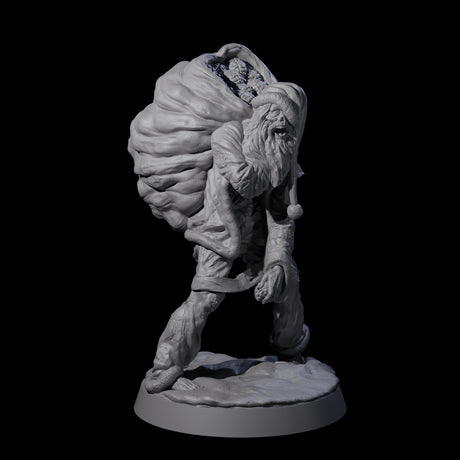 Stalking Zombie Santa Miniature for Dungeons and Dragons, Pathfinder or other TTRPGs