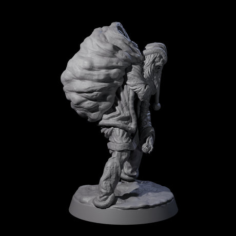 Stalking Zombie Santa Miniature for Dungeons and Dragons, Pathfinder or other TTRPGs