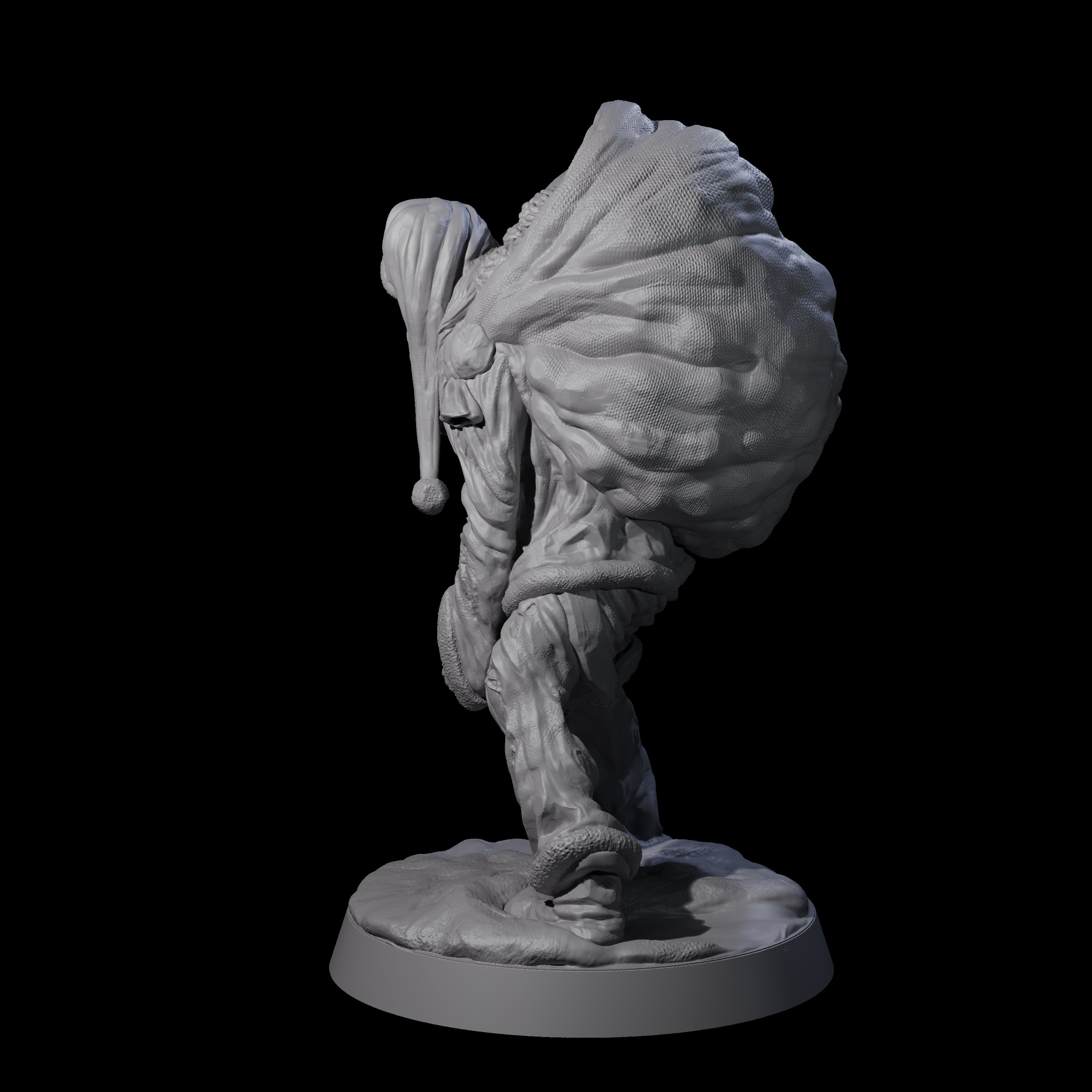 Stalking Zombie Santa Miniature for Dungeons and Dragons, Pathfinder or other TTRPGs