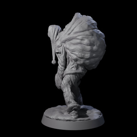 Stalking Zombie Santa Miniature for Dungeons and Dragons, Pathfinder or other TTRPGs