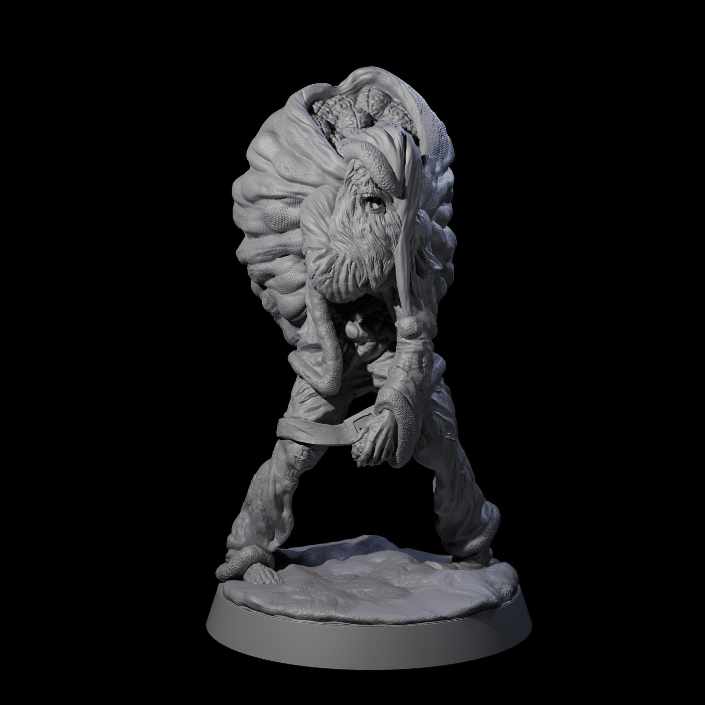 Stalking Zombie Santa Miniature for Dungeons and Dragons, Pathfinder or other TTRPGs