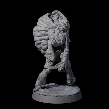 Stalking Zombie Santa Miniature for Dungeons and Dragons, Pathfinder or other TTRPGs
