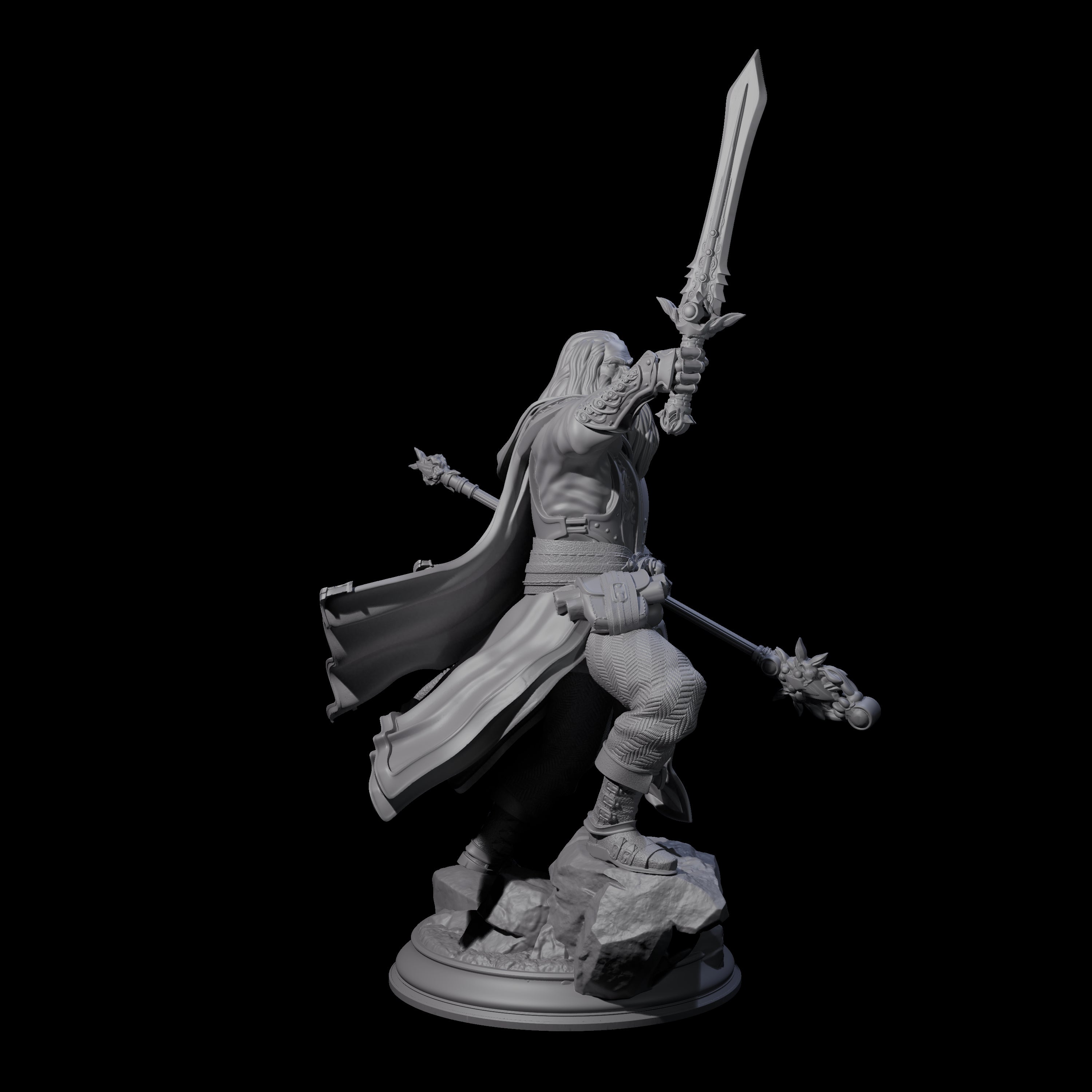 Stalwart Battle Wizard Miniature for Dungeons and Dragons, Pathfinder or other TTRPGs