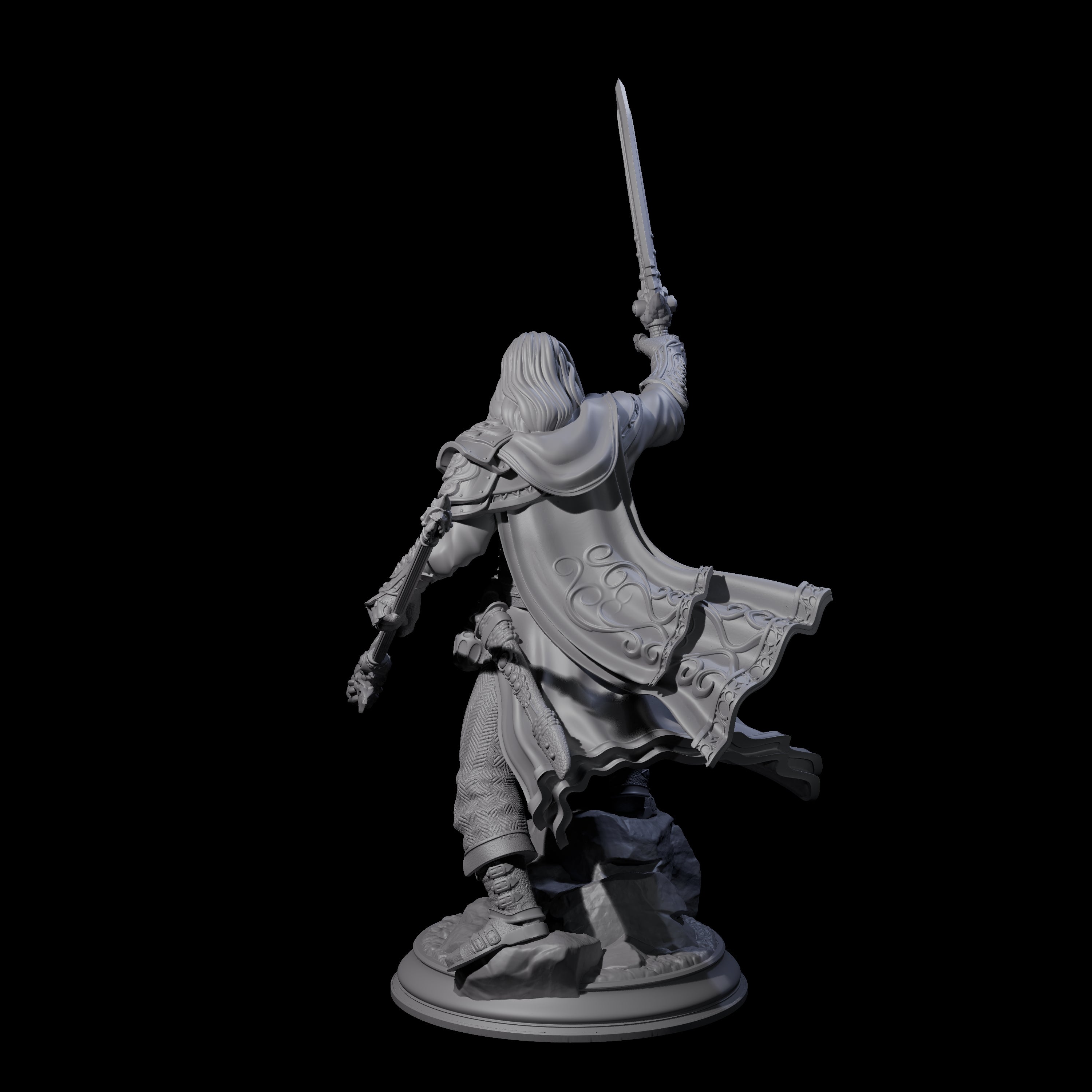 Stalwart Battle Wizard Miniature for Dungeons and Dragons, Pathfinder or other TTRPGs