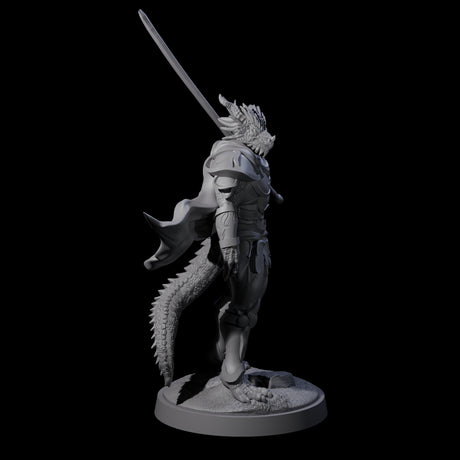 Stalwart Dragonborn Crusader Miniature for Dungeons and Dragons, Pathfinder or other TTRPGs