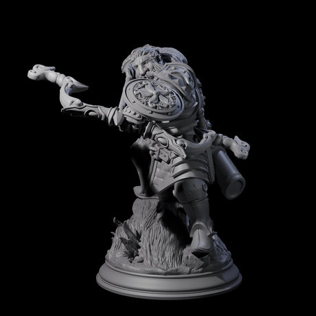 Stalwart Dwarf Warrior Miniature for Dungeons and Dragons, Pathfinder or other TTRPGs