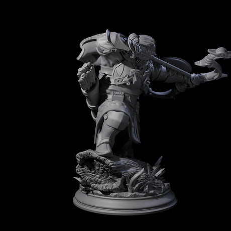 Stalwart Dwarf Warrior Miniature for Dungeons and Dragons, Pathfinder or other TTRPGs