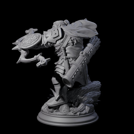 Stalwart Dwarf Warrior Miniature for Dungeons and Dragons, Pathfinder or other TTRPGs
