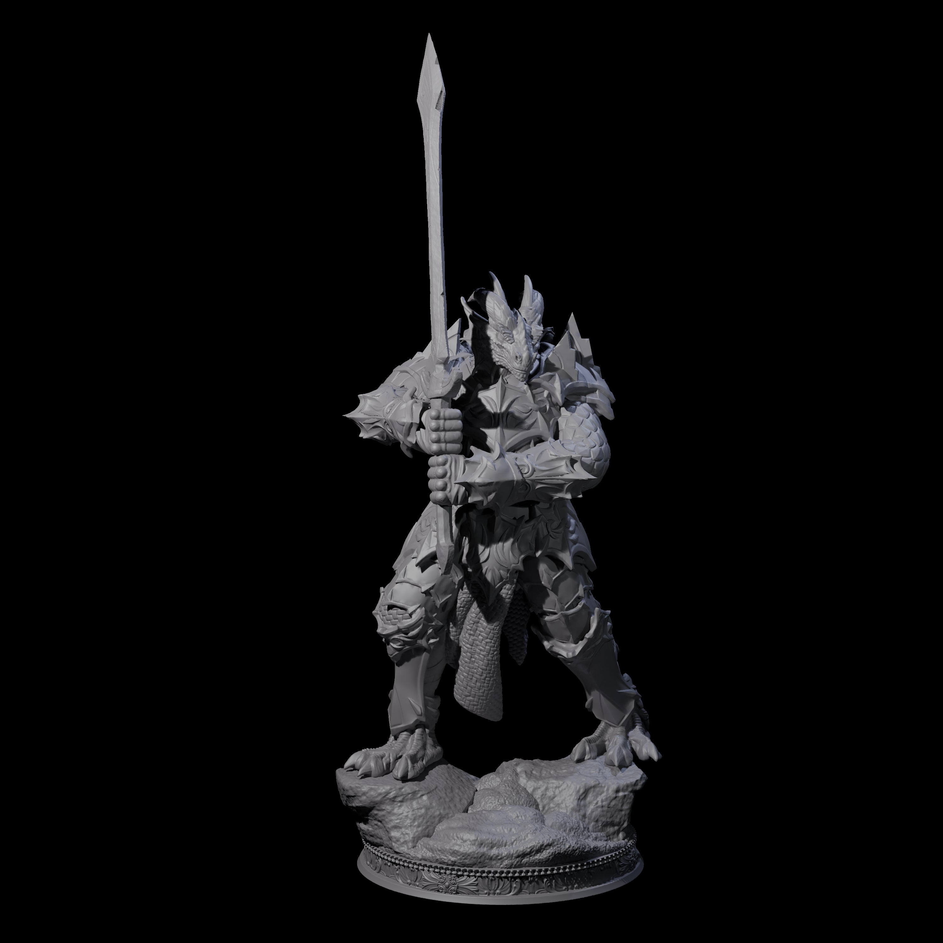 Stalwart Fighter Miniature for Dungeons and Dragons, Pathfinder or other TTRPGs