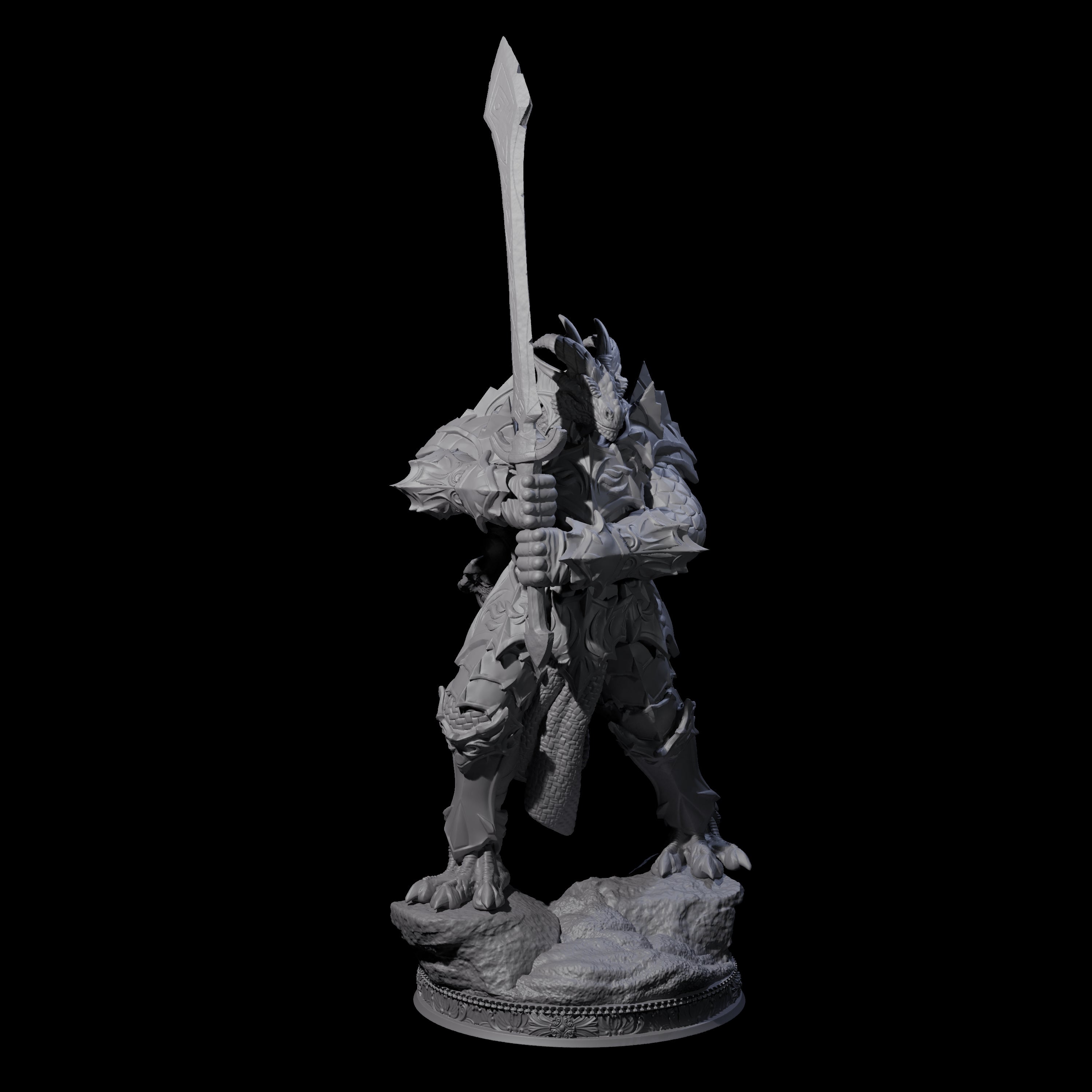 Stalwart Fighter Miniature for Dungeons and Dragons, Pathfinder or other TTRPGs