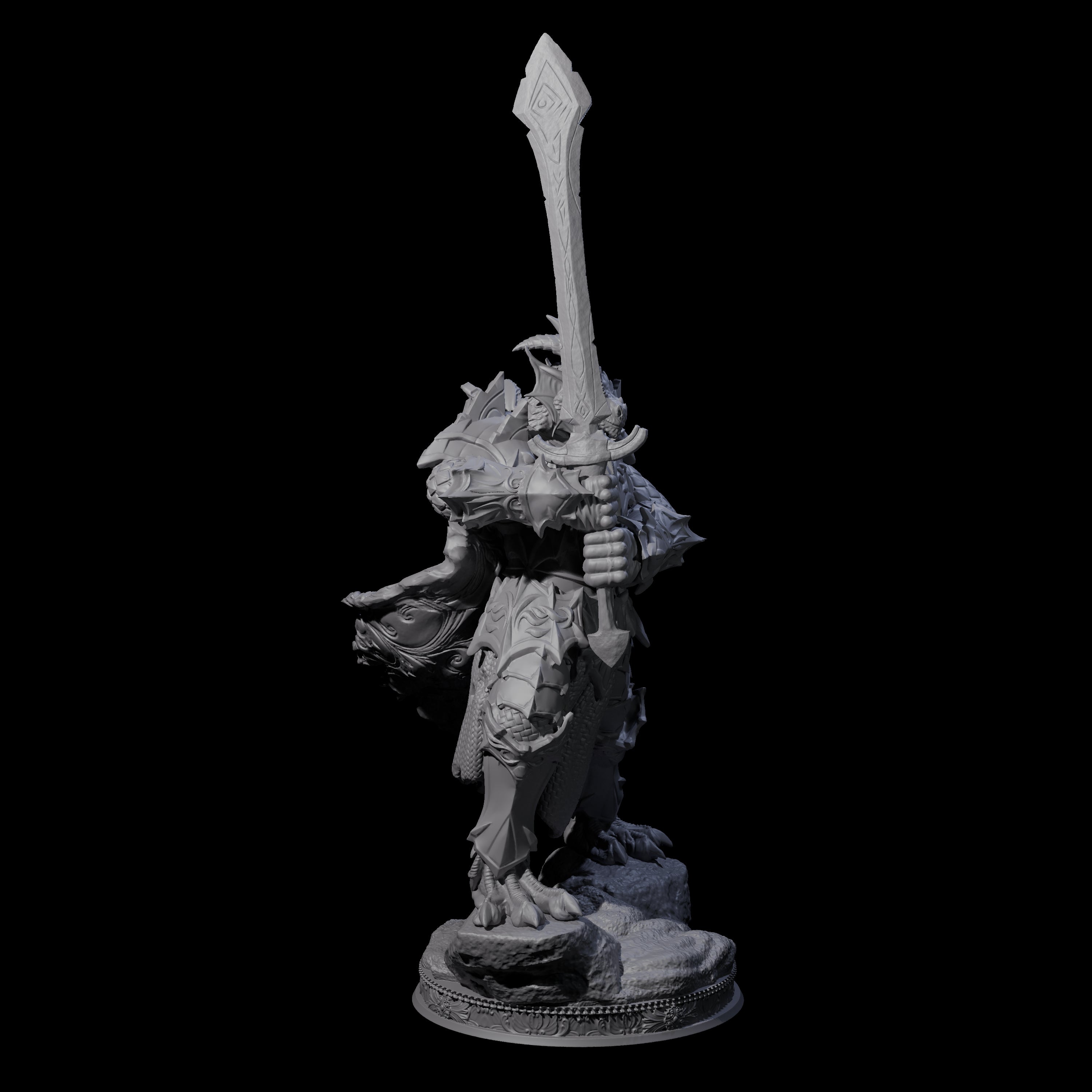 Stalwart Fighter Miniature for Dungeons and Dragons, Pathfinder or other TTRPGs