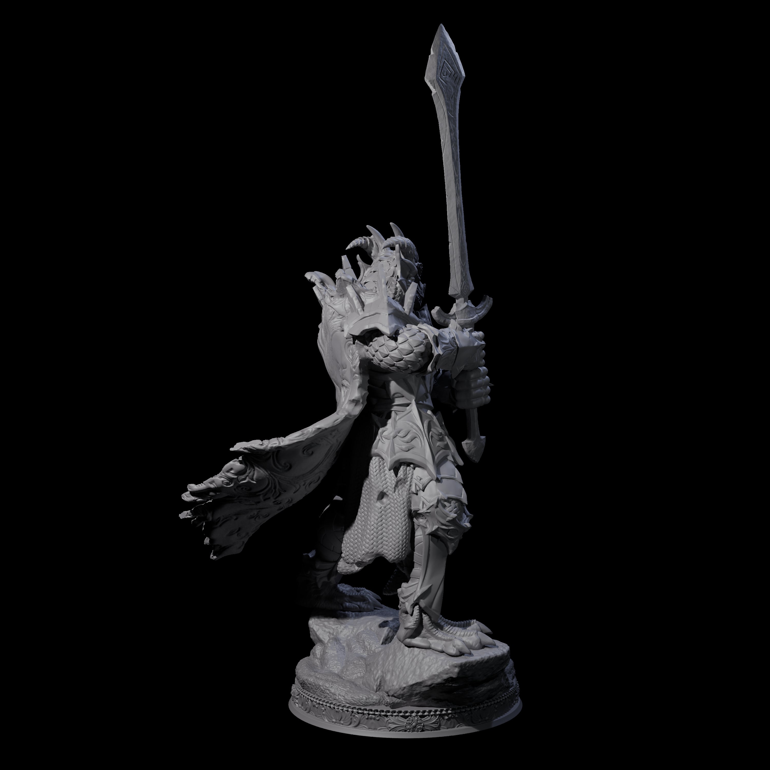 Stalwart Fighter Miniature for Dungeons and Dragons, Pathfinder or other TTRPGs