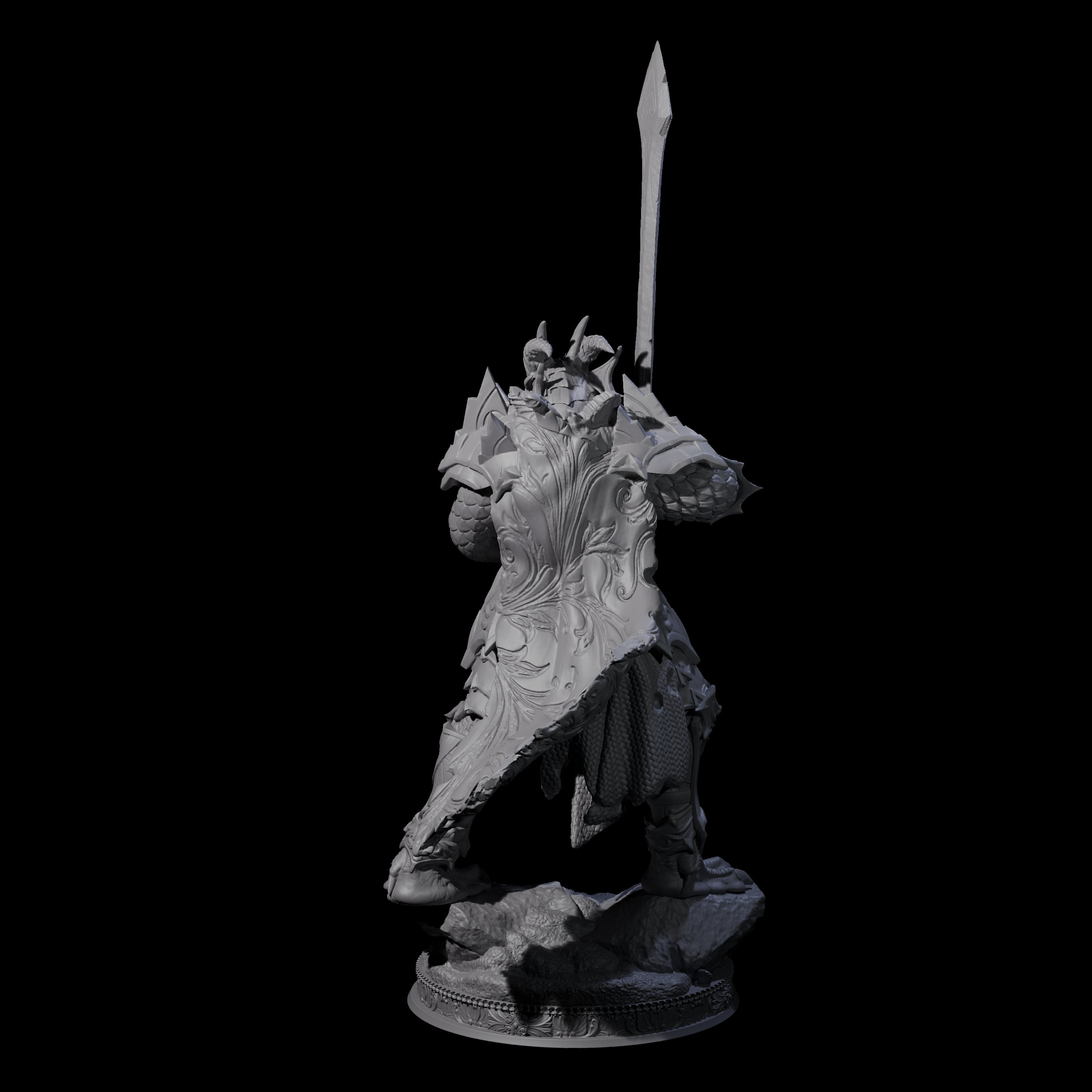 Stalwart Fighter Miniature for Dungeons and Dragons, Pathfinder or other TTRPGs