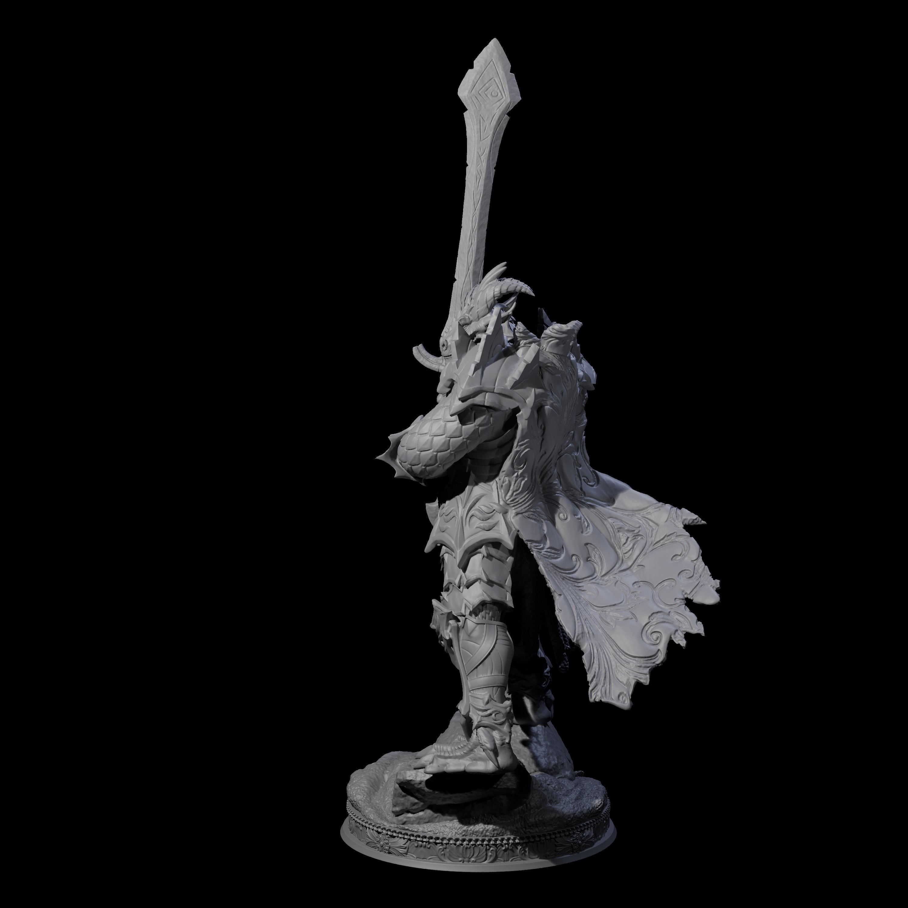 Stalwart Fighter Miniature for Dungeons and Dragons, Pathfinder or other TTRPGs