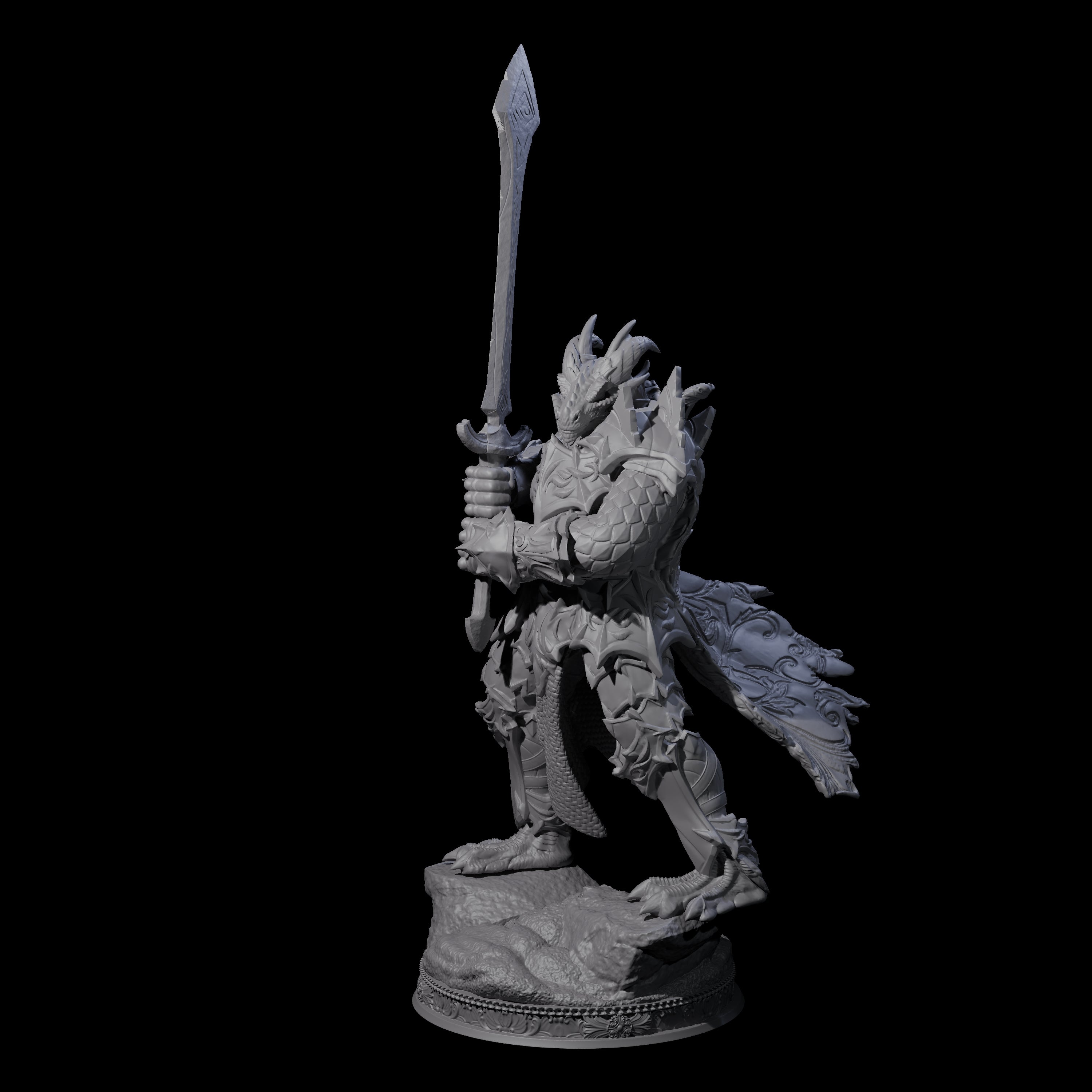 Stalwart Fighter Miniature for Dungeons and Dragons, Pathfinder or other TTRPGs