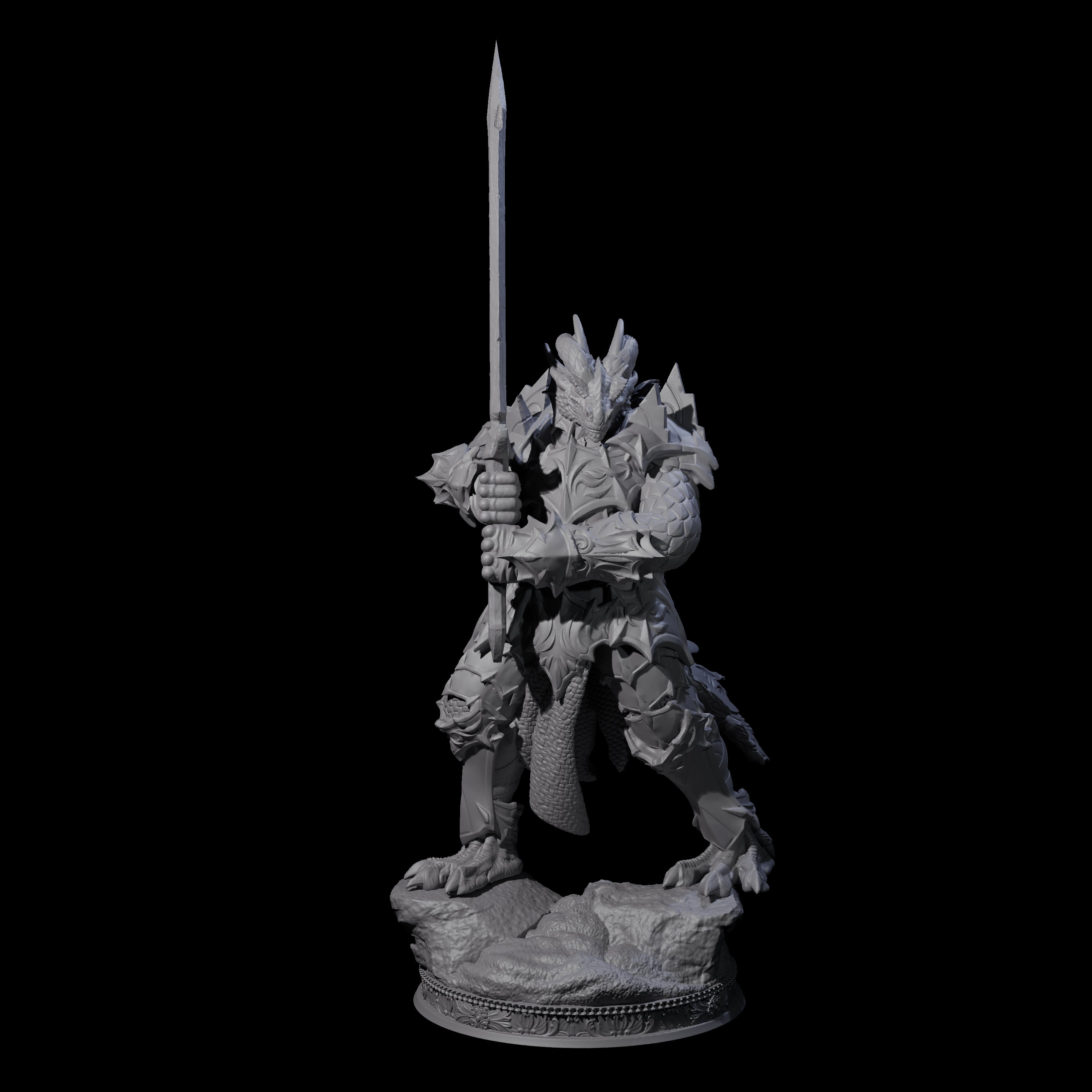 Stalwart Fighter Miniature for Dungeons and Dragons, Pathfinder or other TTRPGs