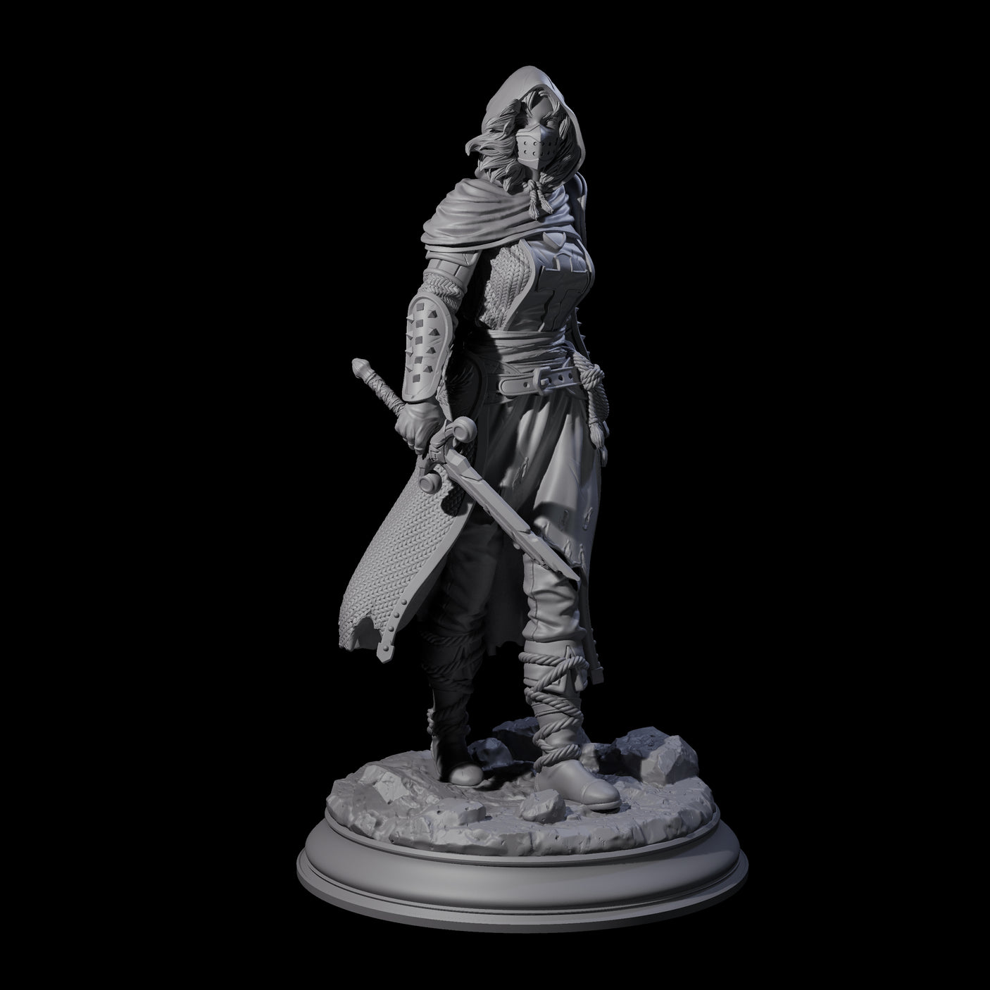 Stalwart Human Paladin Miniature for Dungeons and Dragons, Pathfinder or other TTRPGs
