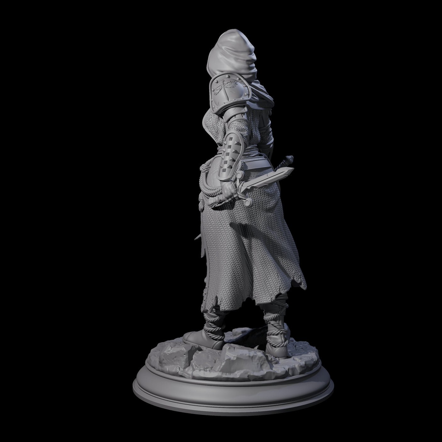Stalwart Human Paladin Miniature for Dungeons and Dragons, Pathfinder or other TTRPGs