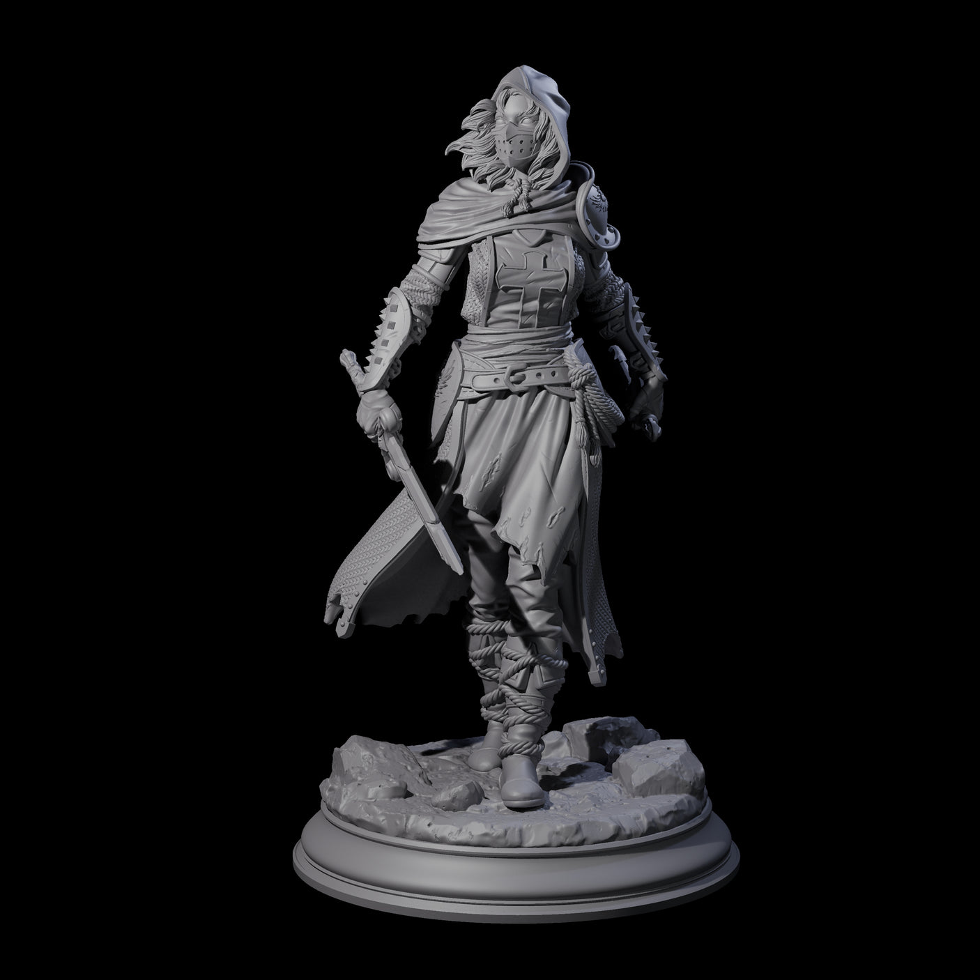 Stalwart Human Paladin Miniature for Dungeons and Dragons, Pathfinder or other TTRPGs