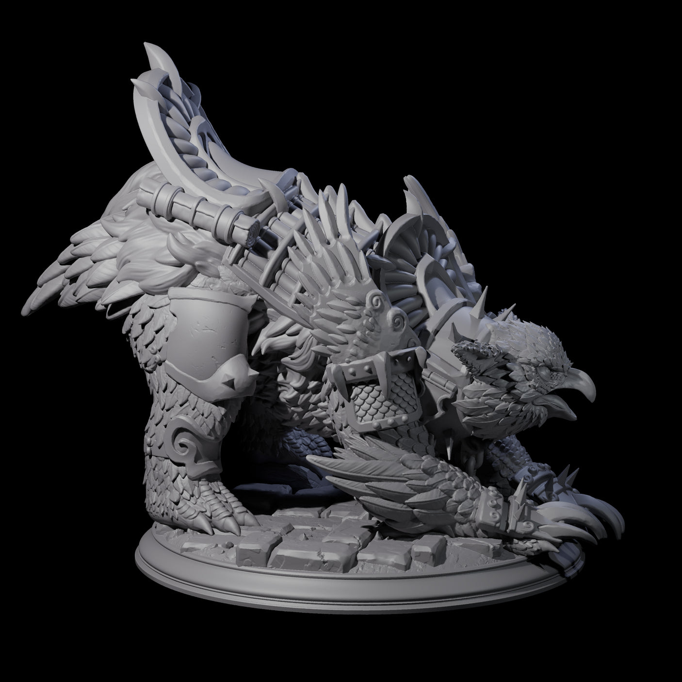Stalwart Owlbear Guardian Miniature for Dungeons and Dragons, Pathfinder or other TTRPGs
