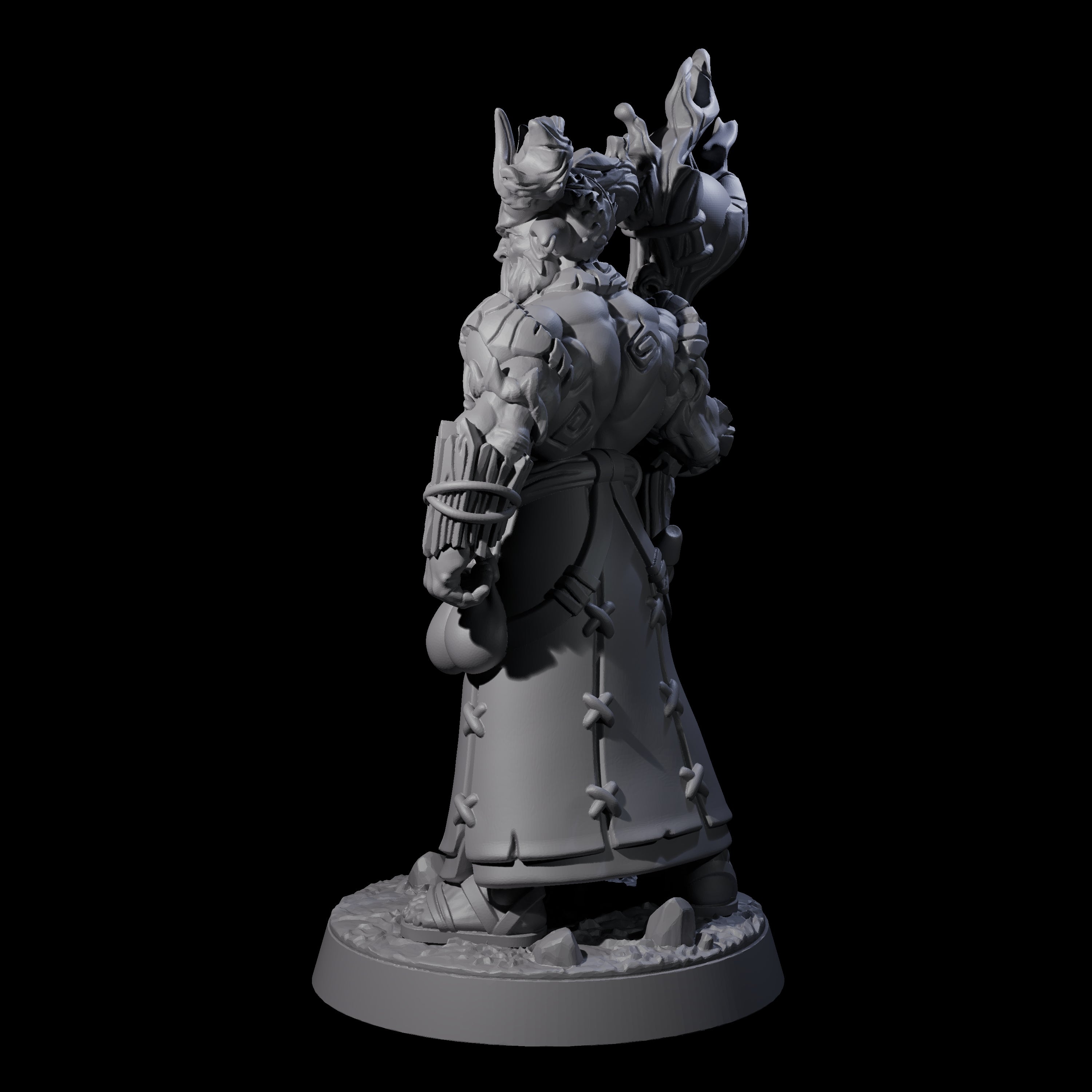 Stalwart Woodland Saytr Druid Miniature for Dungeons and Dragons, Pathfinder or other TTRPGs