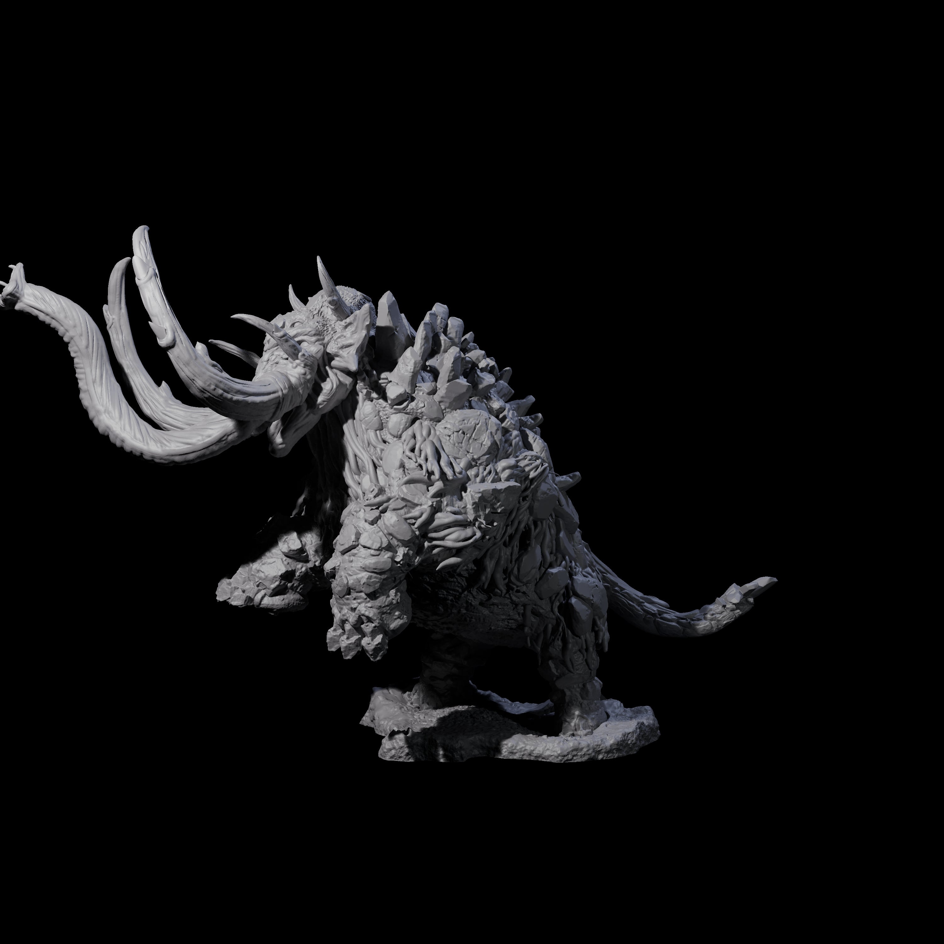 Stampeding Stone Elephant Miniature for Dungeons and Dragons, Pathfinder or other TTRPGs