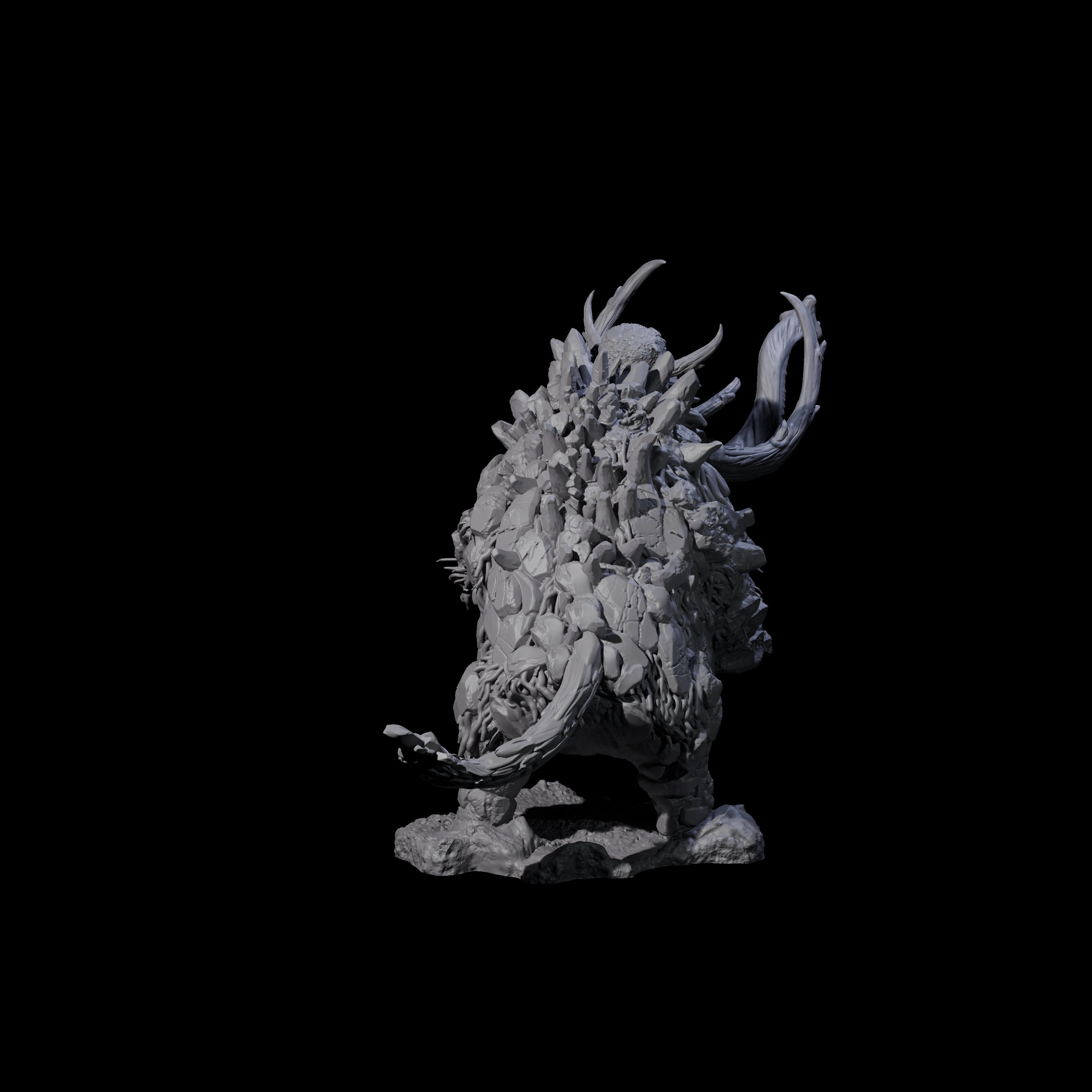 Stampeding Stone Elephant Miniature for Dungeons and Dragons, Pathfinder or other TTRPGs