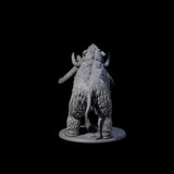 Stampeding Wooly Mammoth Miniature for Dungeons and Dragons, Pathfinder or other TTRPGs