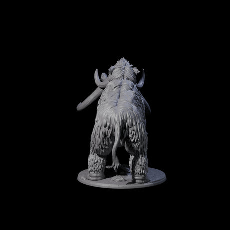Stampeding Wooly Mammoth Miniature for Dungeons and Dragons, Pathfinder or other TTRPGs