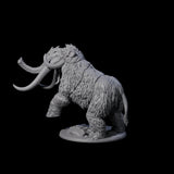 Stampeding Wooly Mammoth Miniature for Dungeons and Dragons, Pathfinder or other TTRPGs
