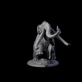 Stampeding Wooly Mammoth Miniature for Dungeons and Dragons, Pathfinder or other TTRPGs