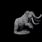 Stampeding Wooly Mammoth Miniature for Dungeons and Dragons, Pathfinder or other TTRPGs