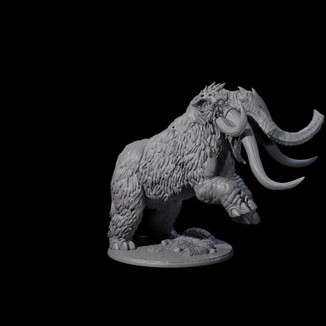 Stampeding Wooly Mammoth Miniature for Dungeons and Dragons, Pathfinder or other TTRPGs
