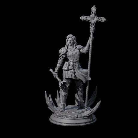 Starborn Human Cleric Miniature for Dungeons and Dragons, Pathfinder or other TTRPGs