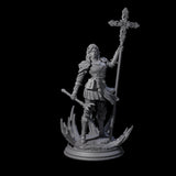 Starborn Human Cleric Miniature for Dungeons and Dragons, Pathfinder or other TTRPGs