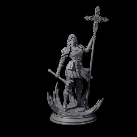 Starborn Human Cleric Miniature for Dungeons and Dragons, Pathfinder or other TTRPGs
