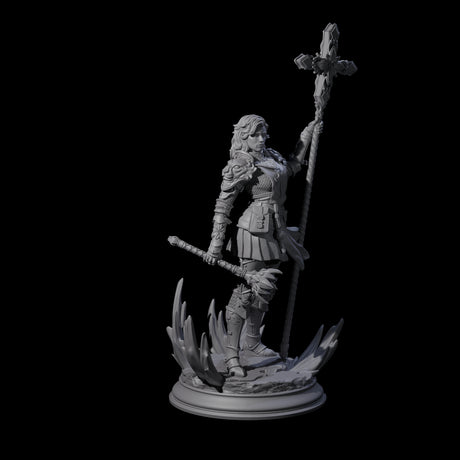 Starborn Human Cleric Miniature for Dungeons and Dragons, Pathfinder or other TTRPGs