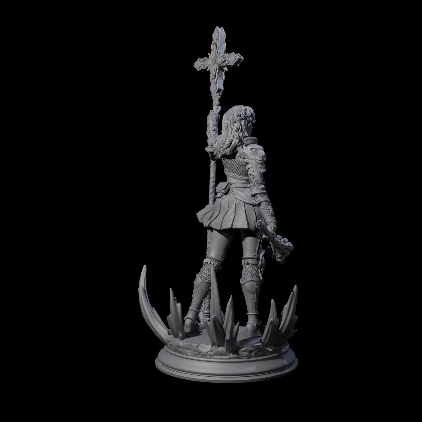 Starborn Human Cleric Miniature for Dungeons and Dragons, Pathfinder or other TTRPGs