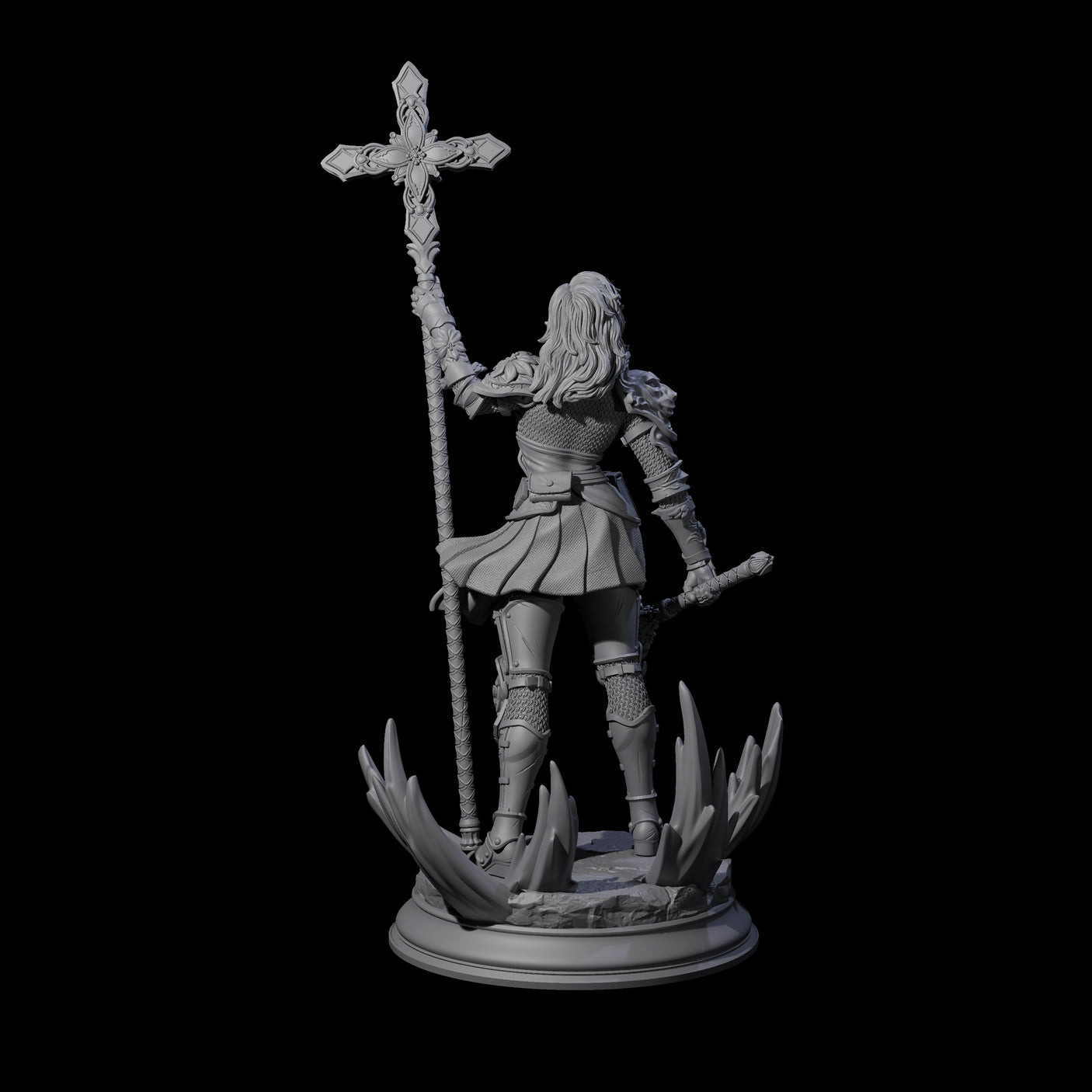 Starborn Human Cleric Miniature for Dungeons and Dragons, Pathfinder or other TTRPGs